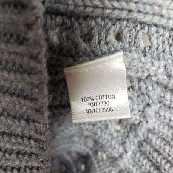 Isaac Mizrahi Women’s Gray Knit Shirt Large – Square Neck, Short Sleeves - Picture 8 of 8